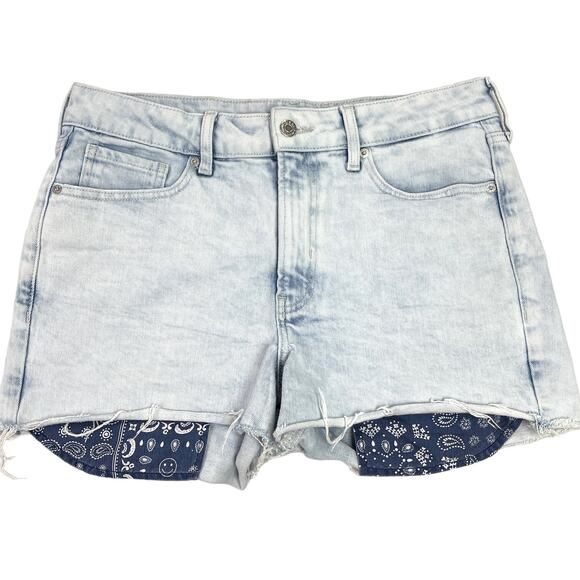 Old Navy‎ OG Shorts Womens Size 12 Light Wash Denim Summer Boho Festival Beach - Picture 1 of 11